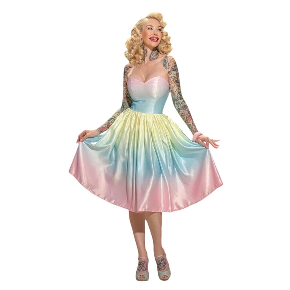 Boulevard Nights Unique Vintage Love Shake Swing Dress XL NWT